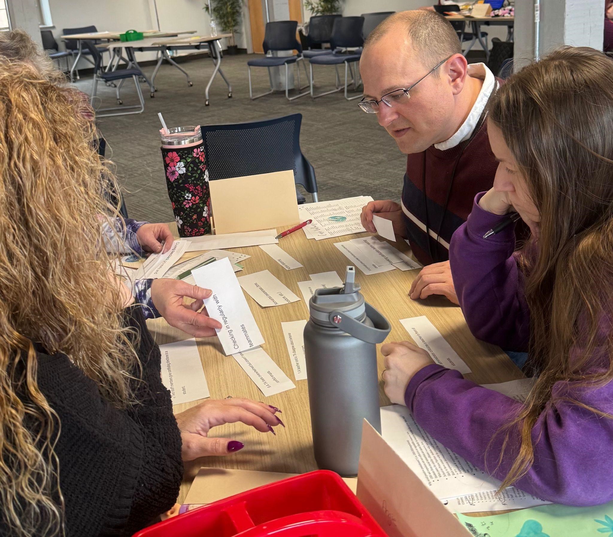 Teachers working in a group