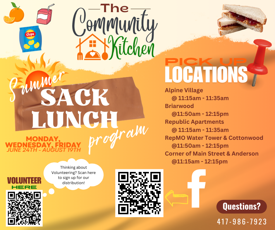 Community Kitchen Sack Lunch Program