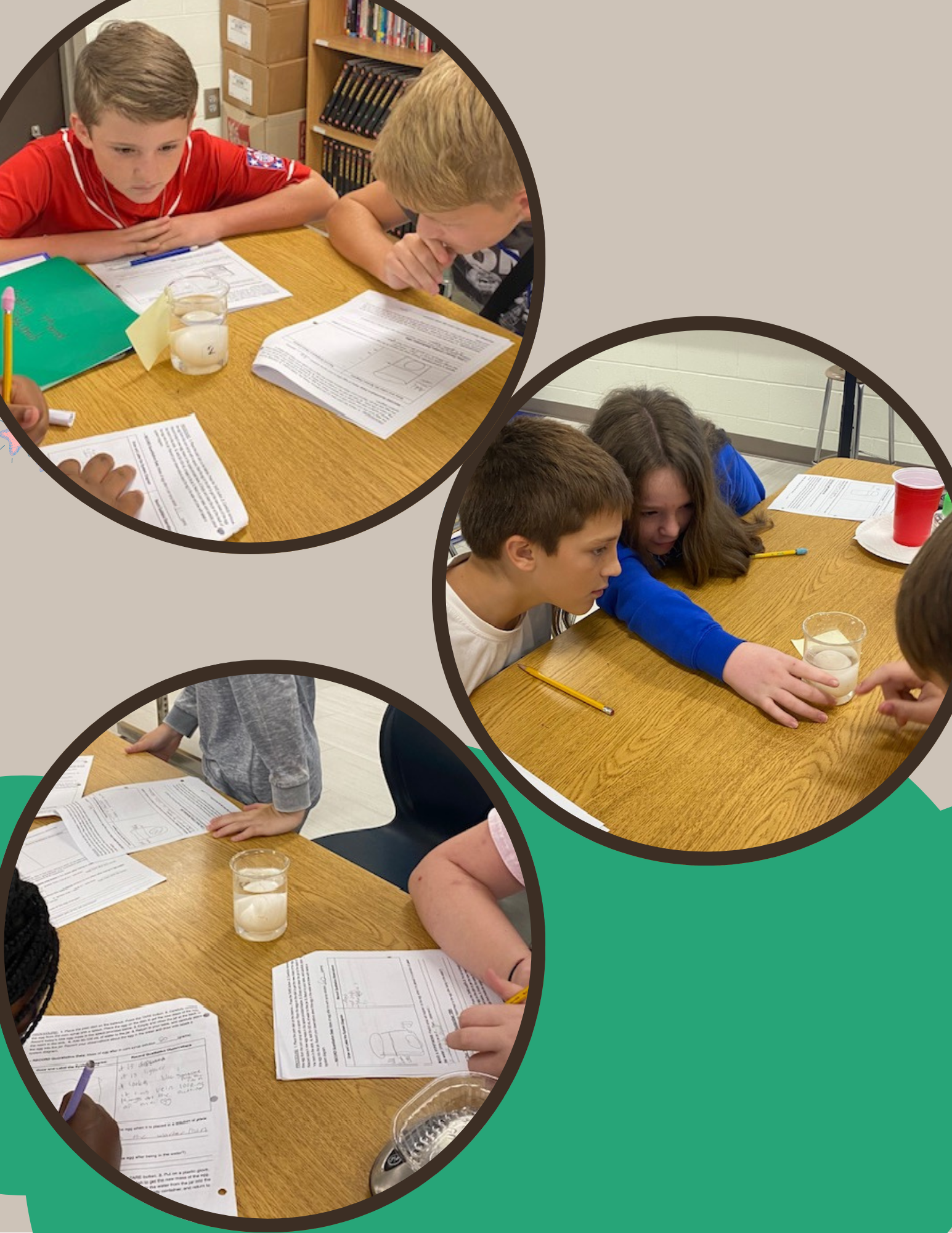 students in science class