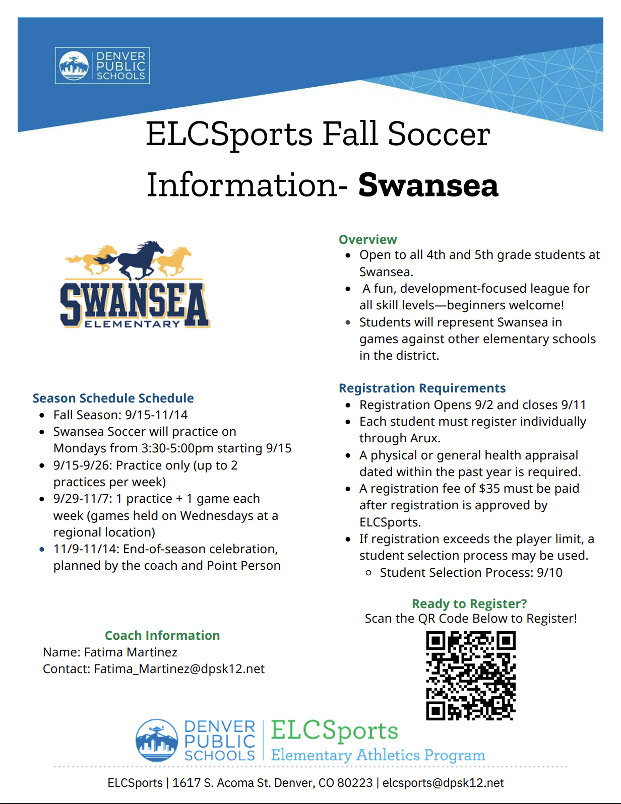 ELC Soccer Information English