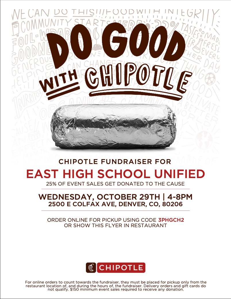 East Unified Chipotle Fundraiser