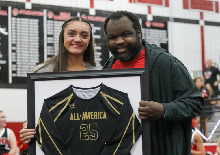 Suli Davis with Coach McKinney