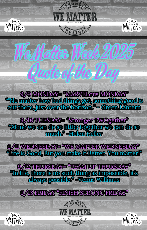 we matter week 