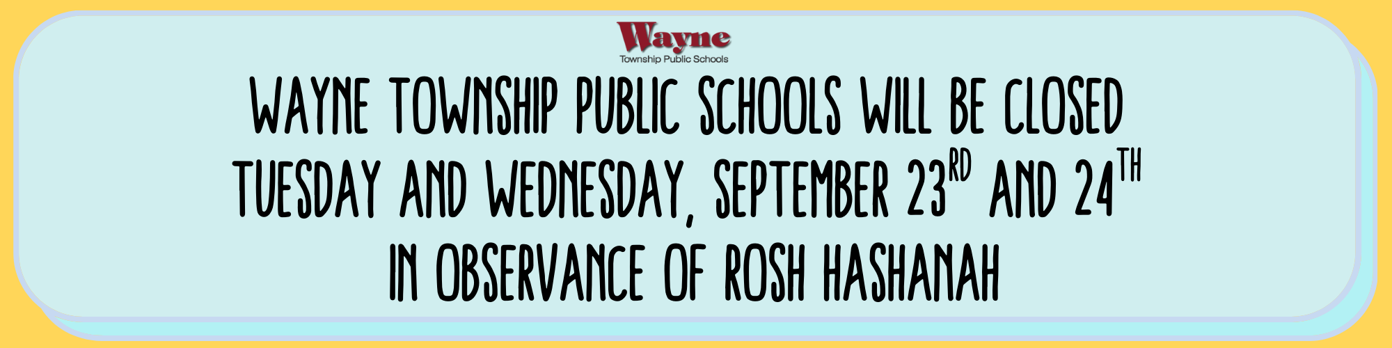 WTPS Closed 9/23 & 9/24