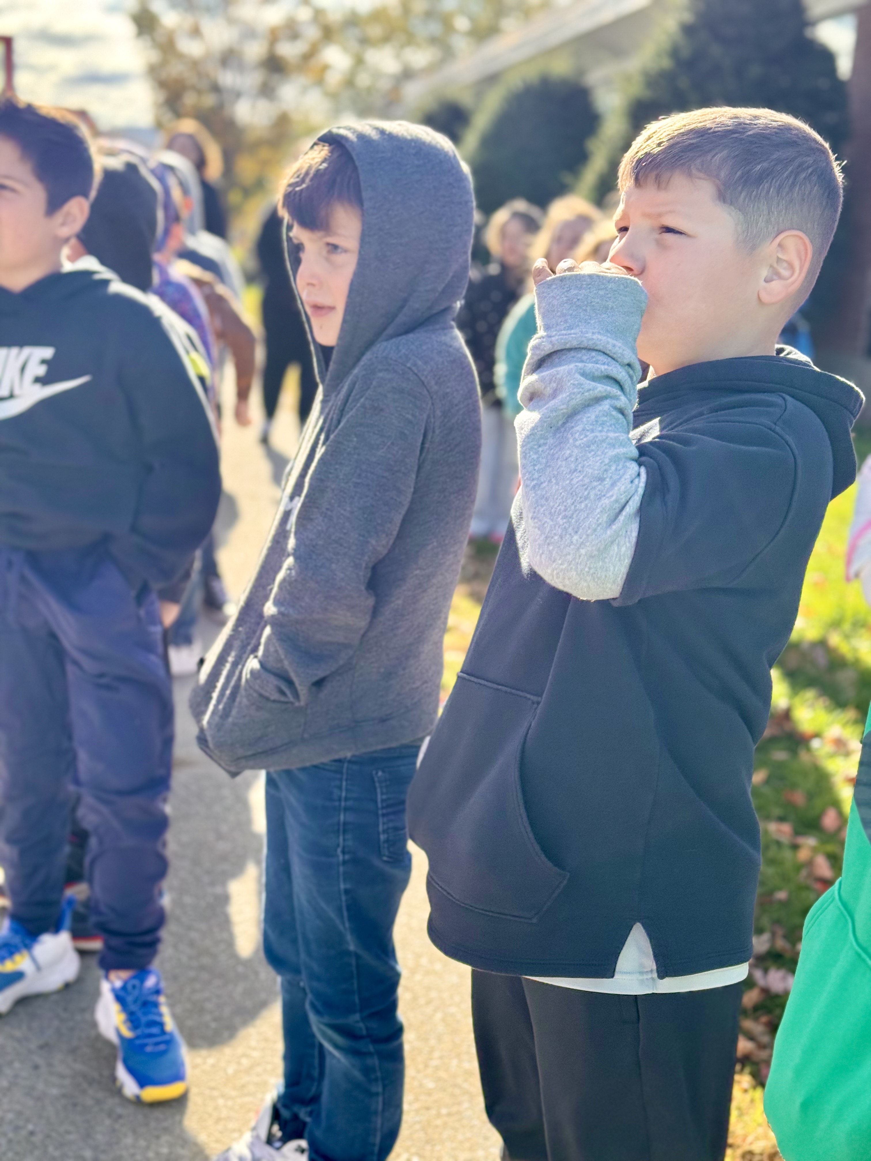 students at the fire safety