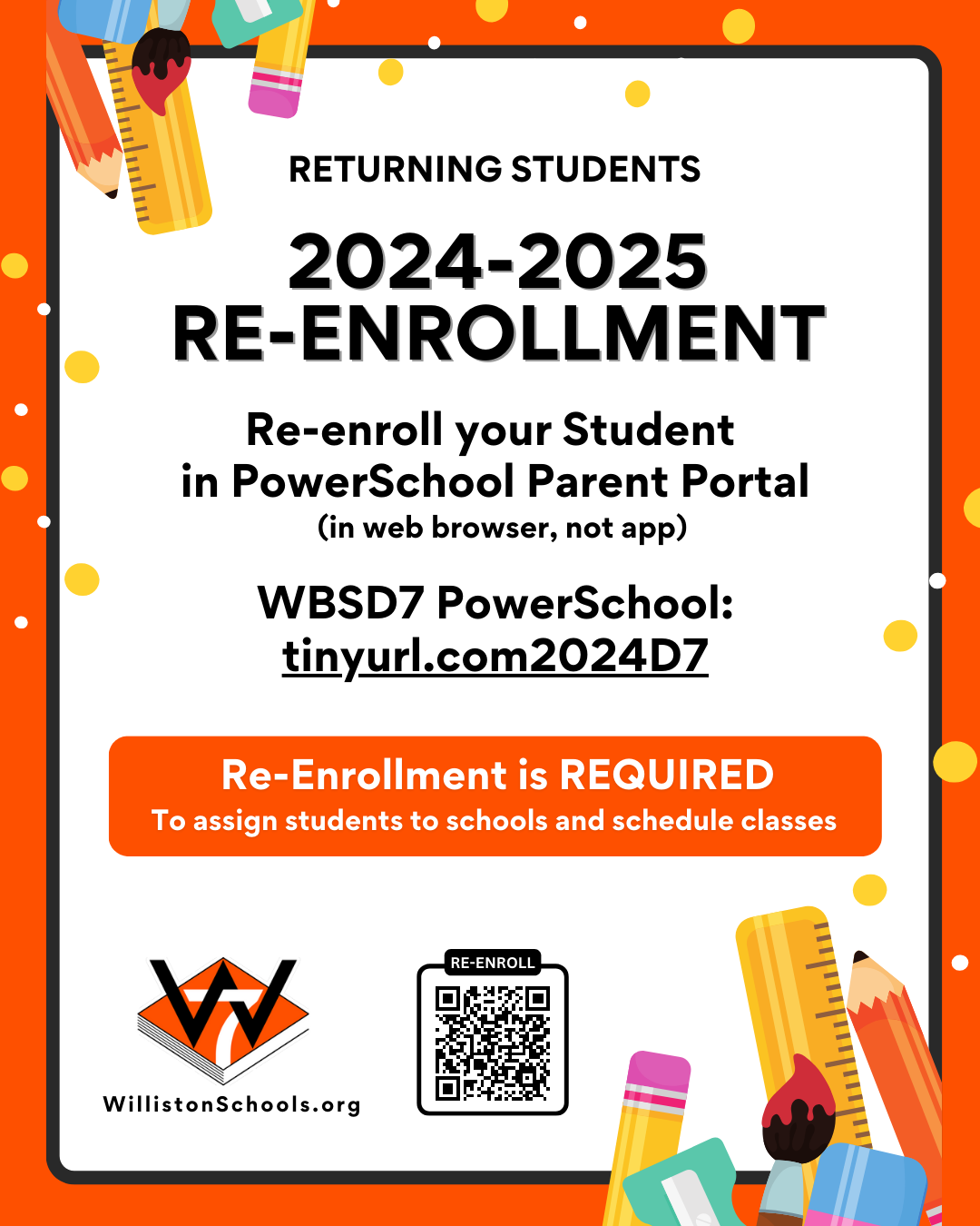 2024-2025 Enrollment: Re-Enroll your student in PowerSchool Parent Portal