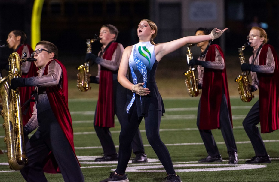 McNeil Band in Action at a Football Game Halftime
