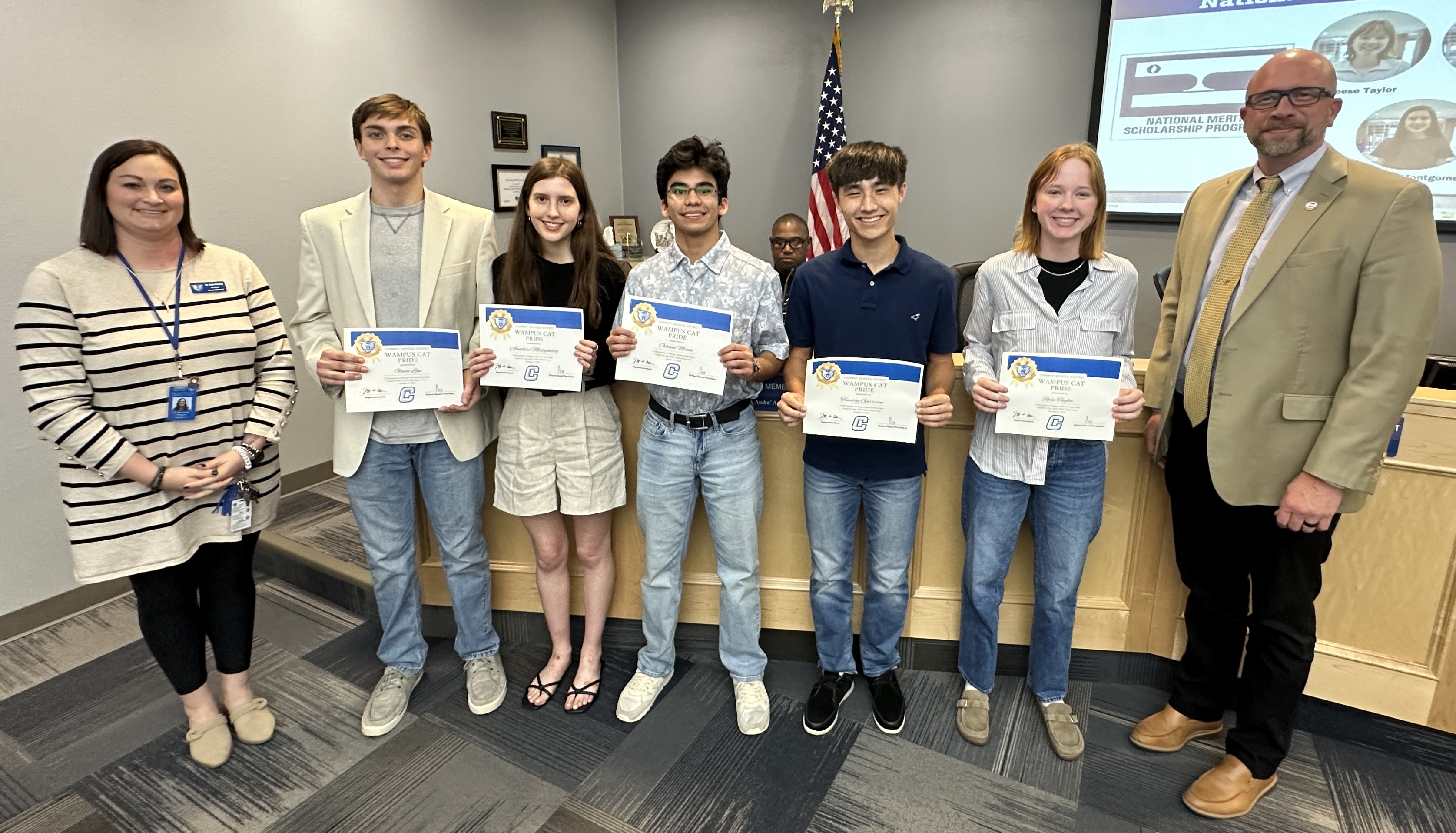 national merit semi finalist photo of students and leaders