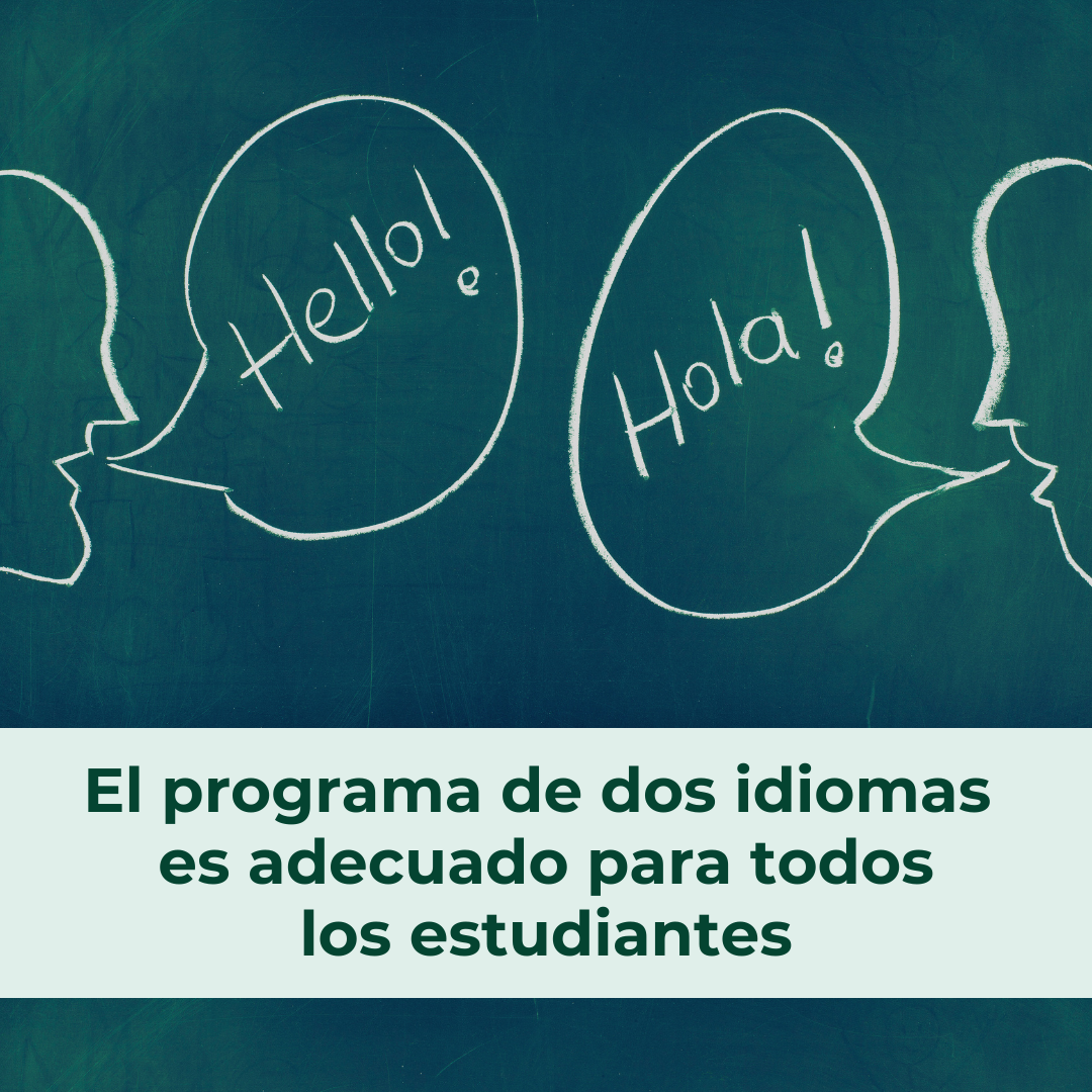 Speech bubbles that say Hello and Hola