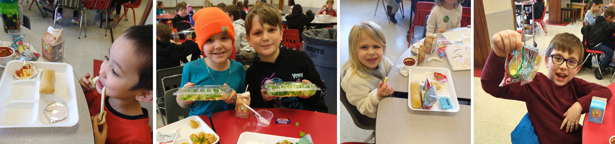 students eating lunch