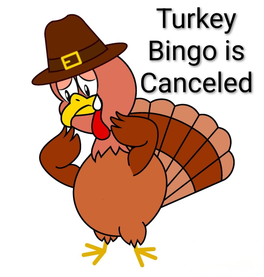 Turkey Bingo cancelled, Sad turkey crying