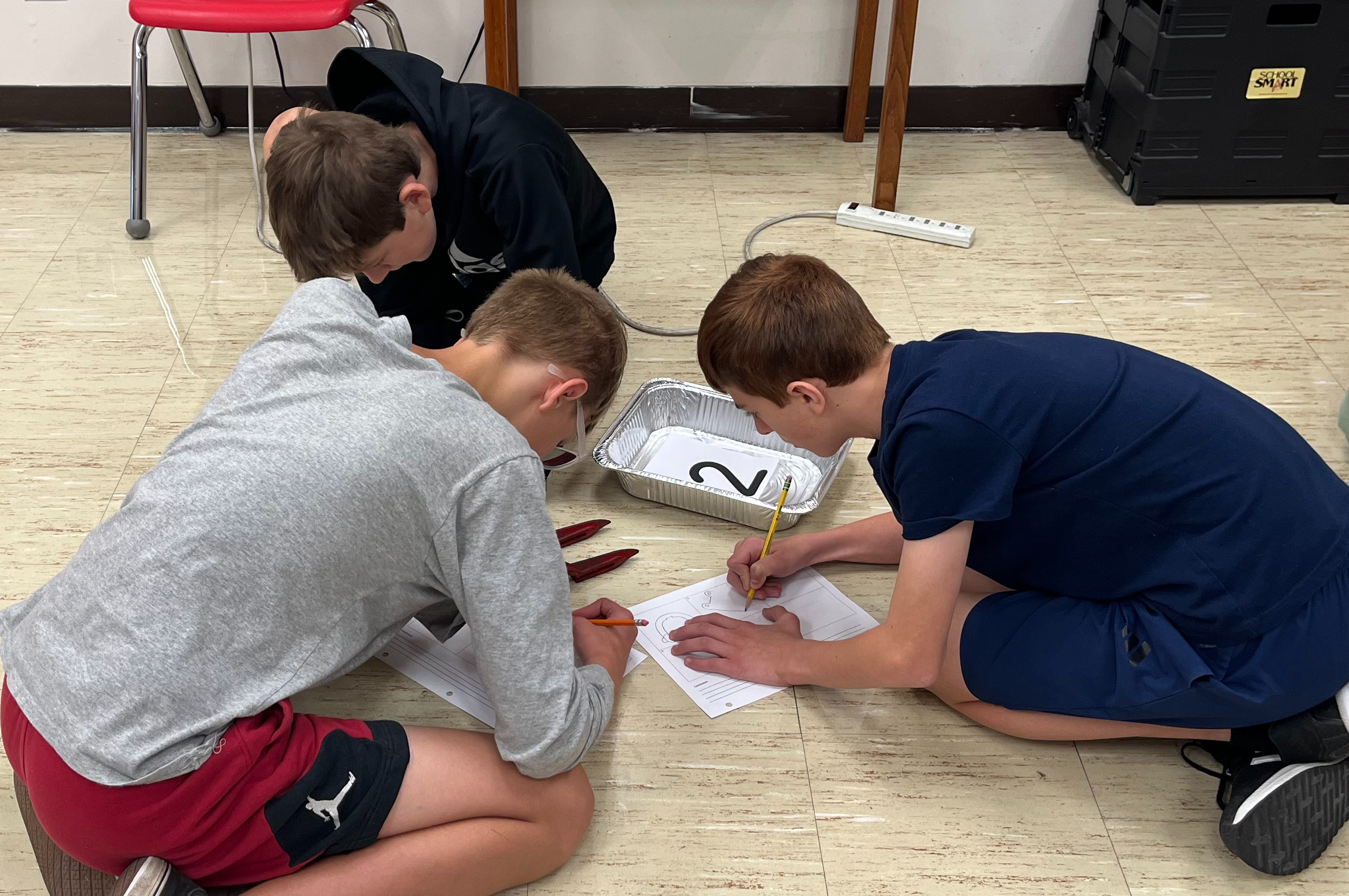 students were involved in a Classroom Archaeology Simulation where they were analyzing artifacts as if they were archaeologists.