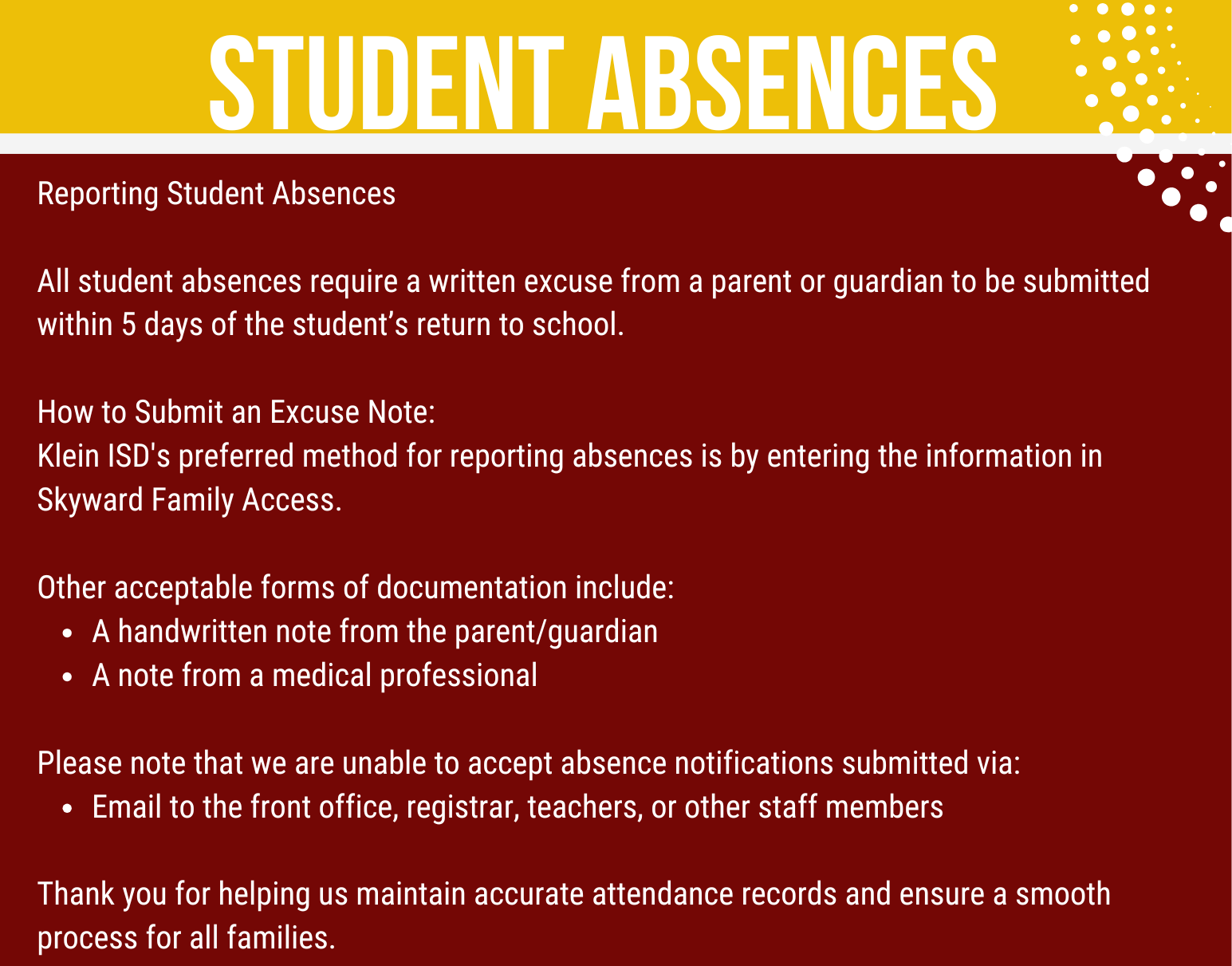 student absences