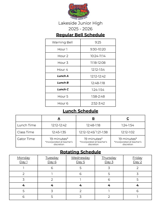 BELL SCHEDULE