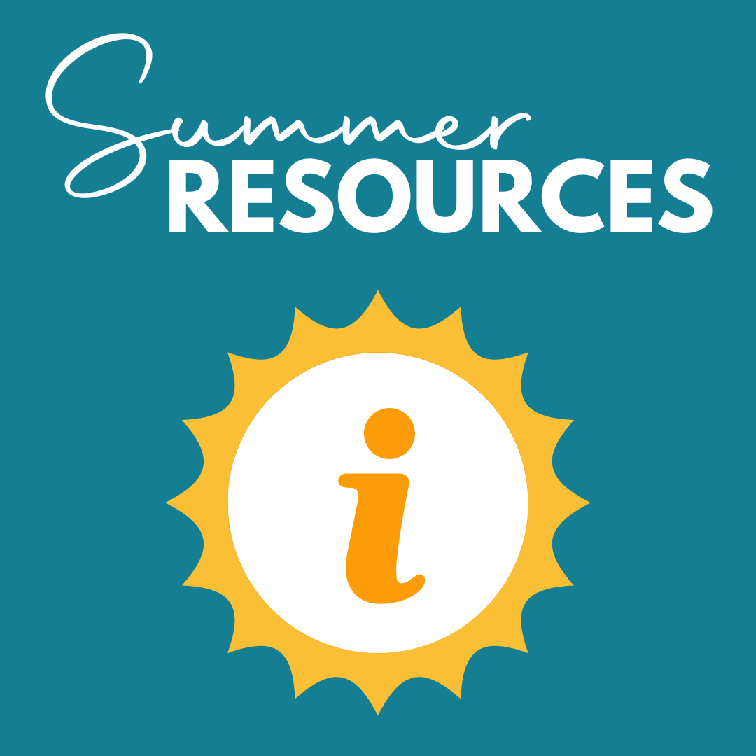 Summer Resources: Sun with an information bubble