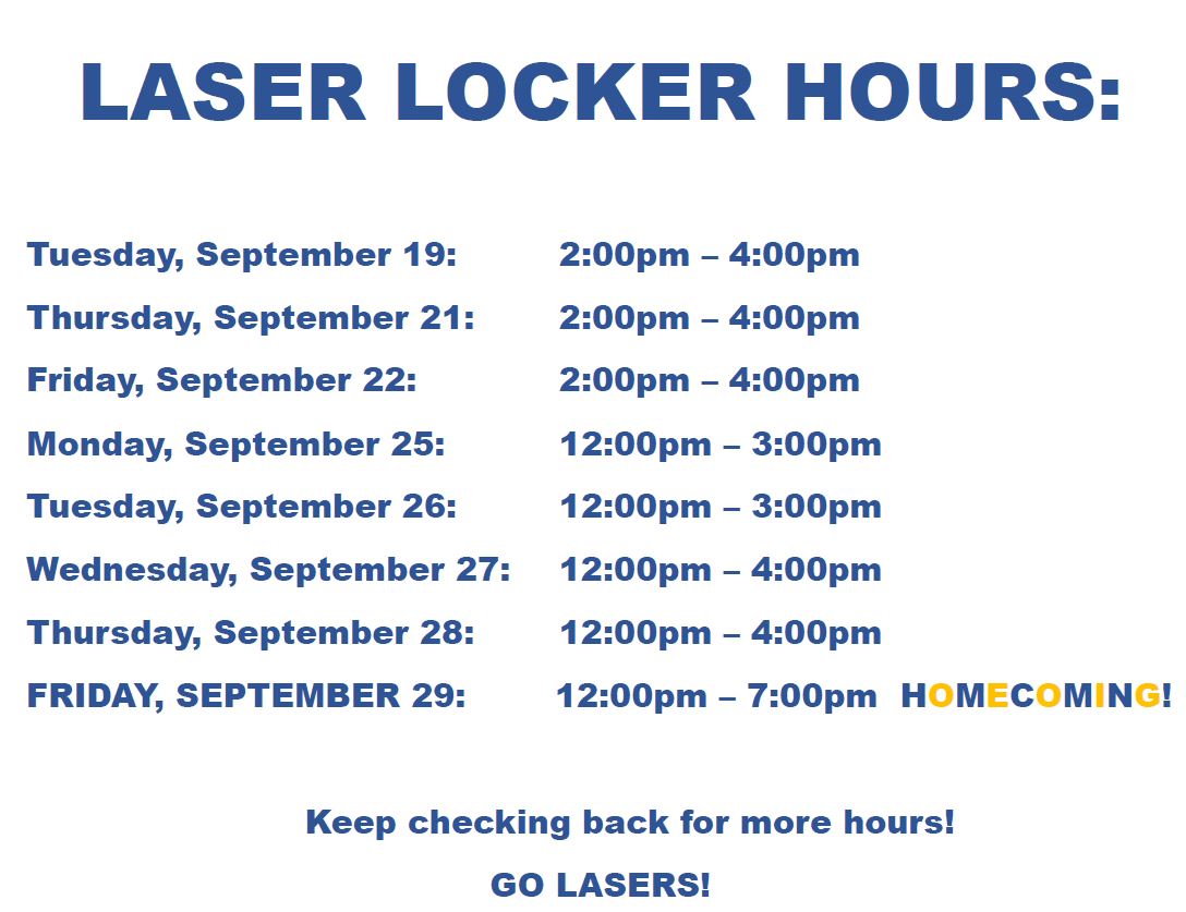 Laser Locker Hours