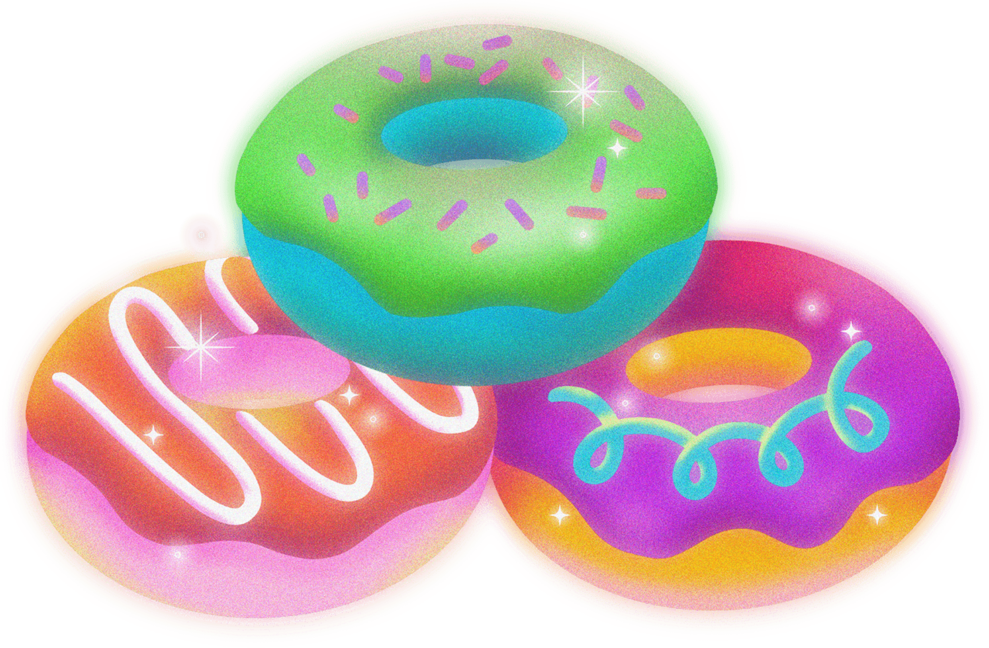 3 donuts