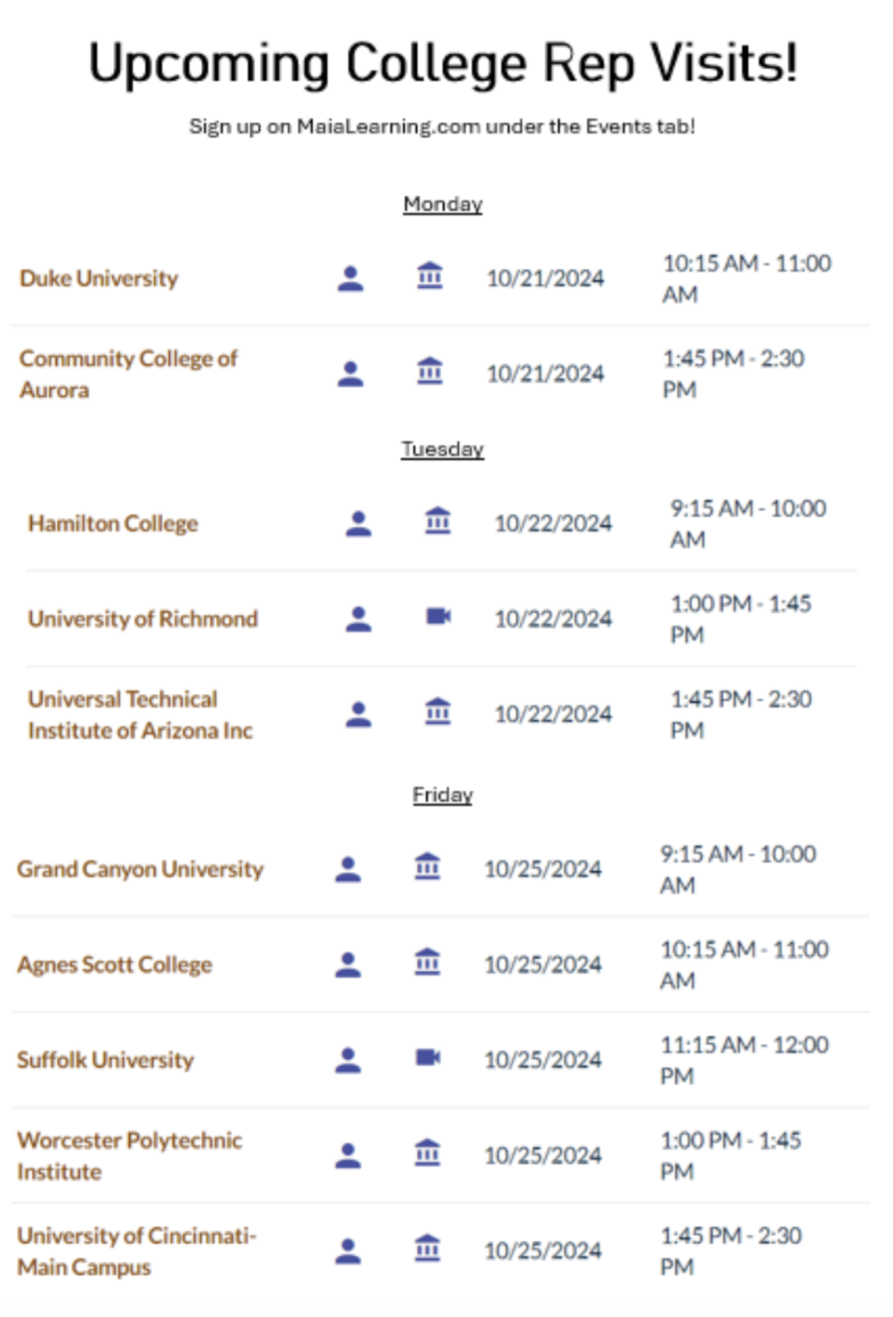 colleges