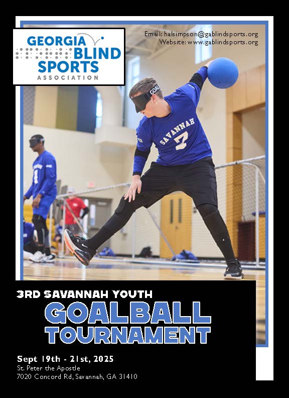 Georgia Blind Sports Savannah Youth Goalball Tournament flyer
