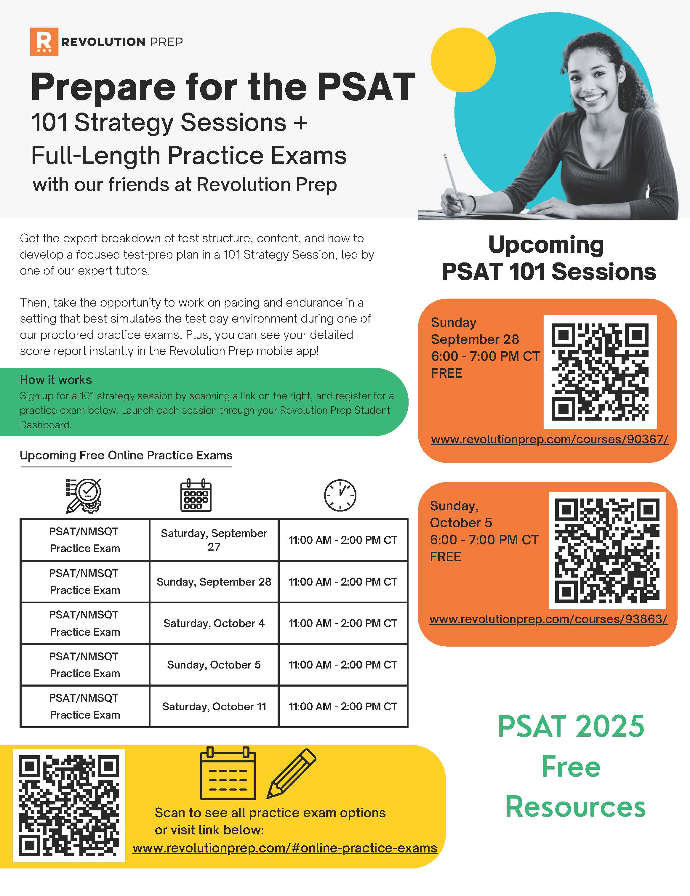 PSAT Exam Prep Flyer
