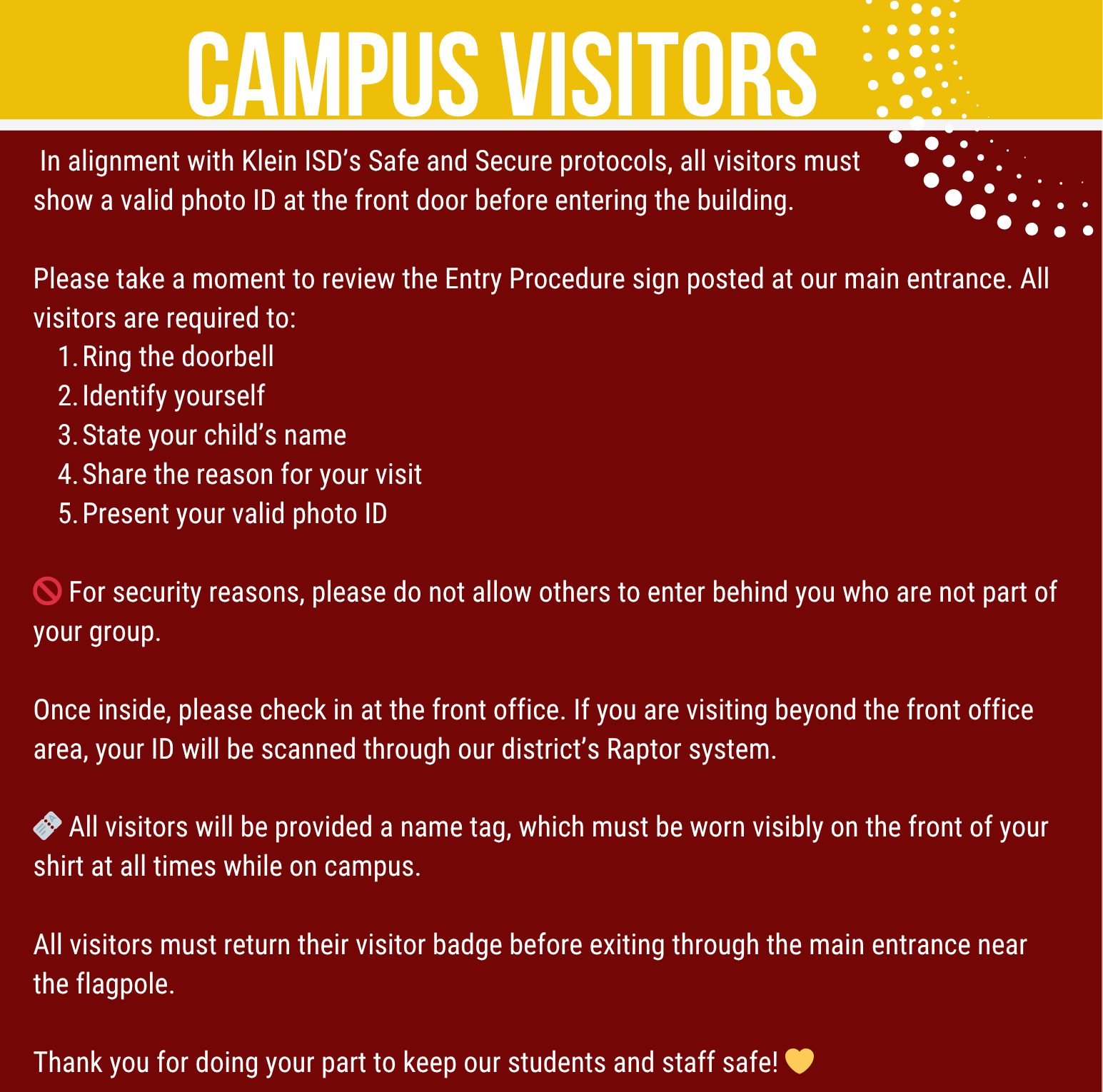 campus visitors