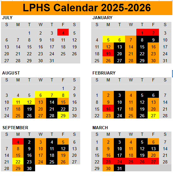LPHS block calender photo snip