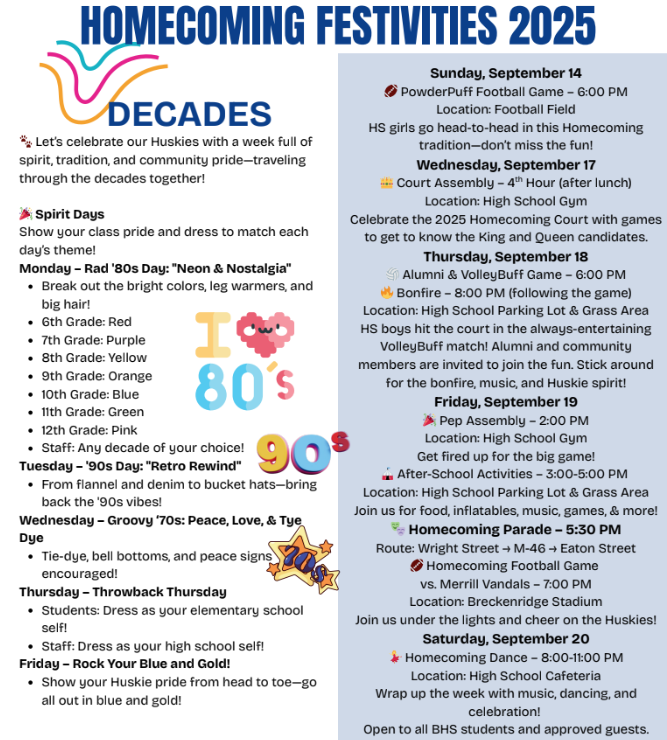 Homecoming 2025 Activities