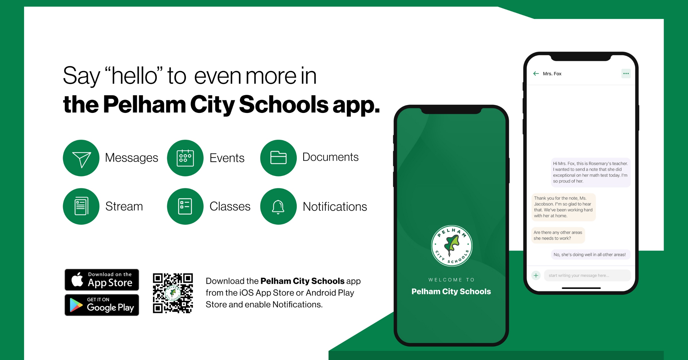 Pelham City School App Graphic