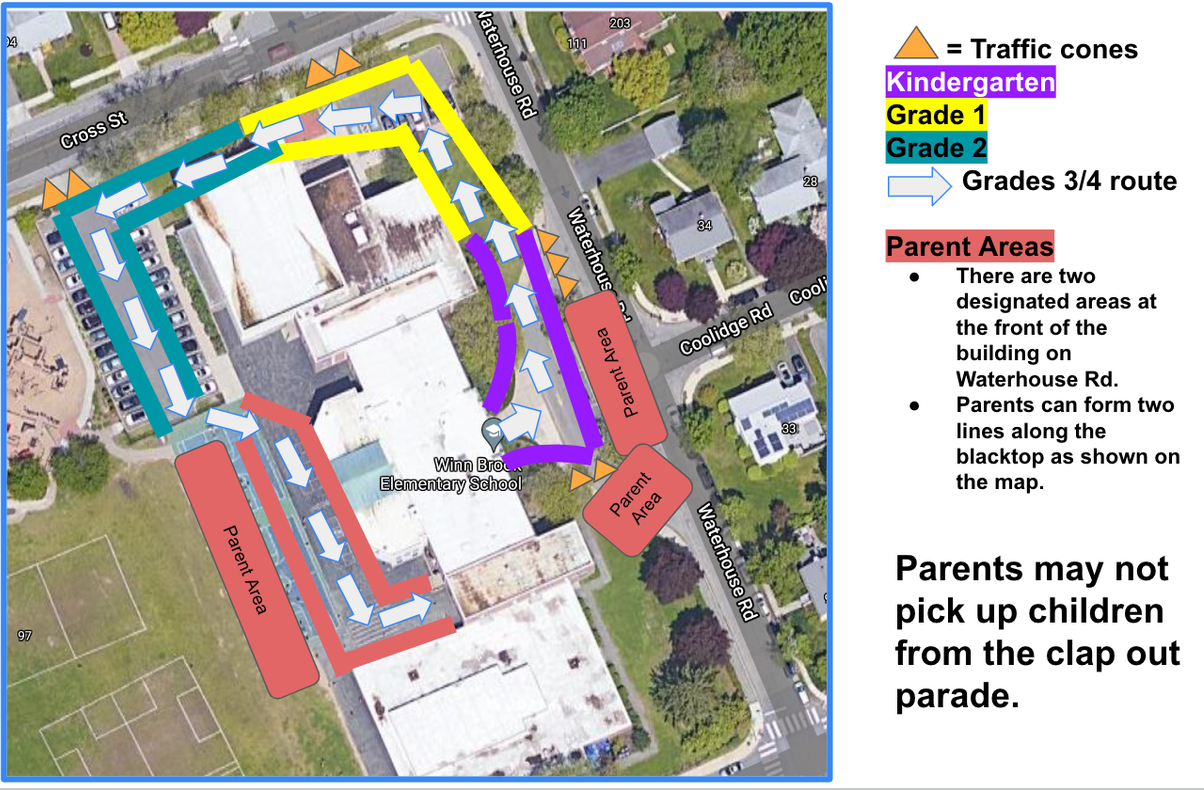 map of Winn Brook clap out route