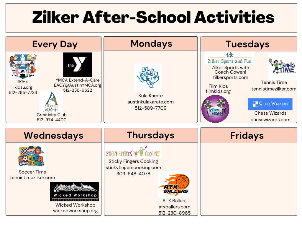 Flyer for After-School Activities