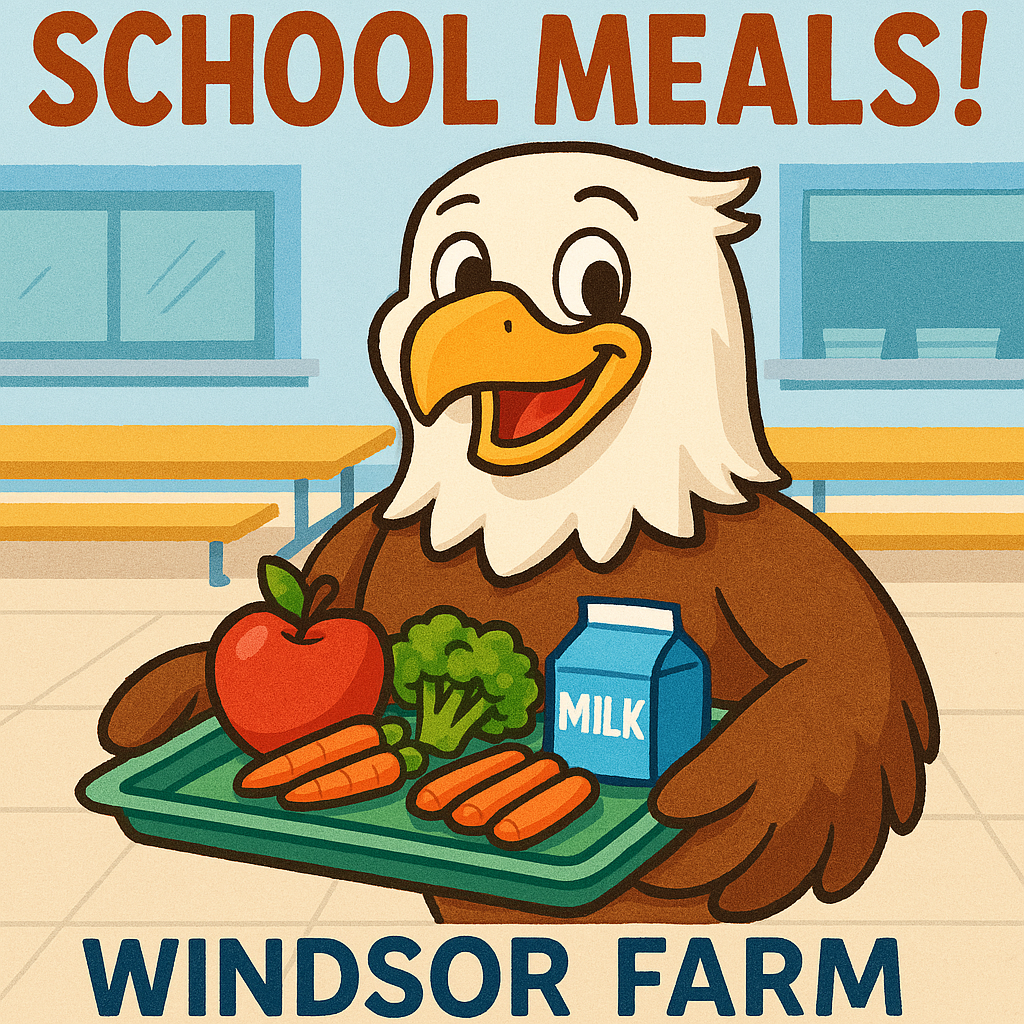 eagle holding lunch tray