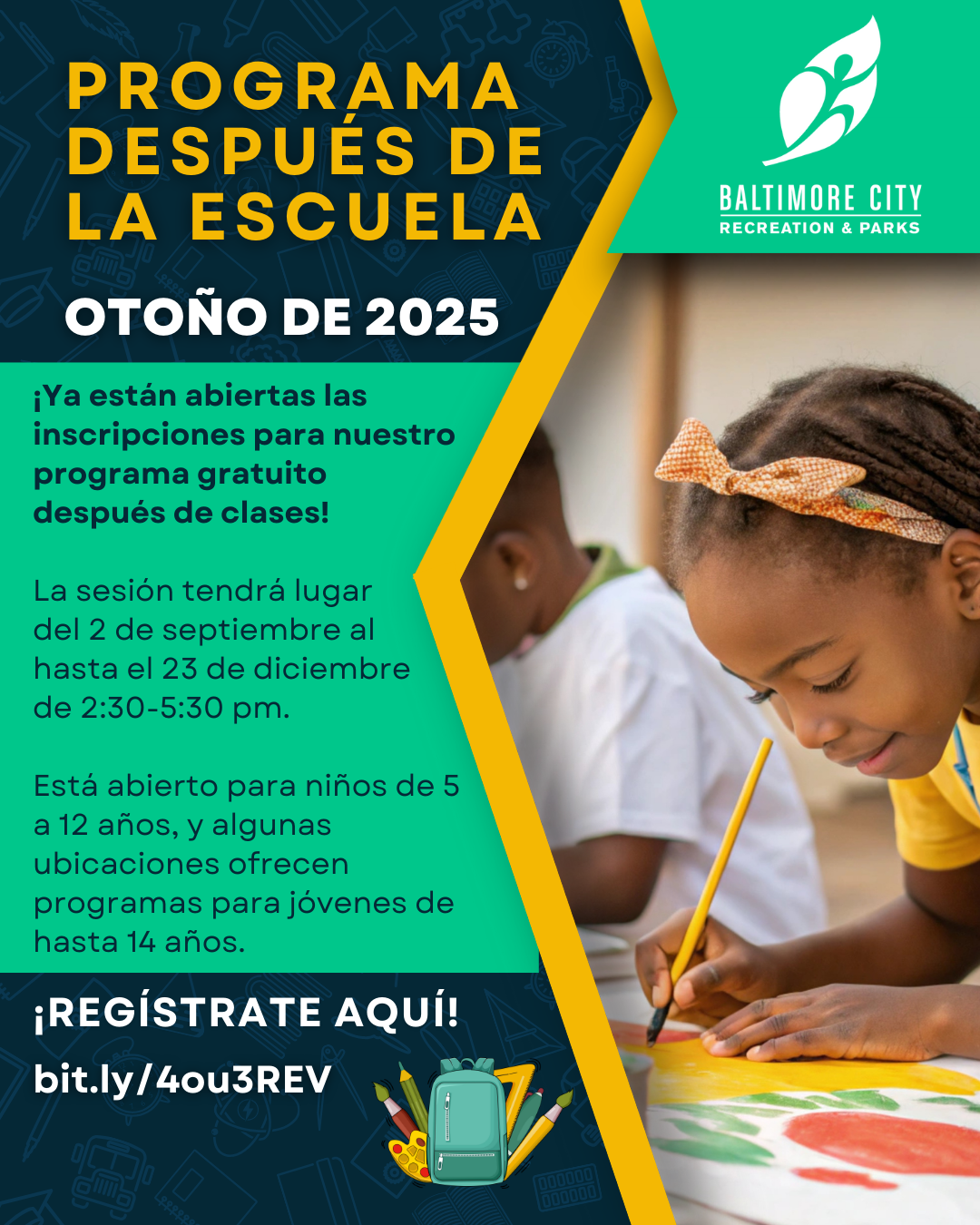 Parques y Recreación: programa después de la escuela de 