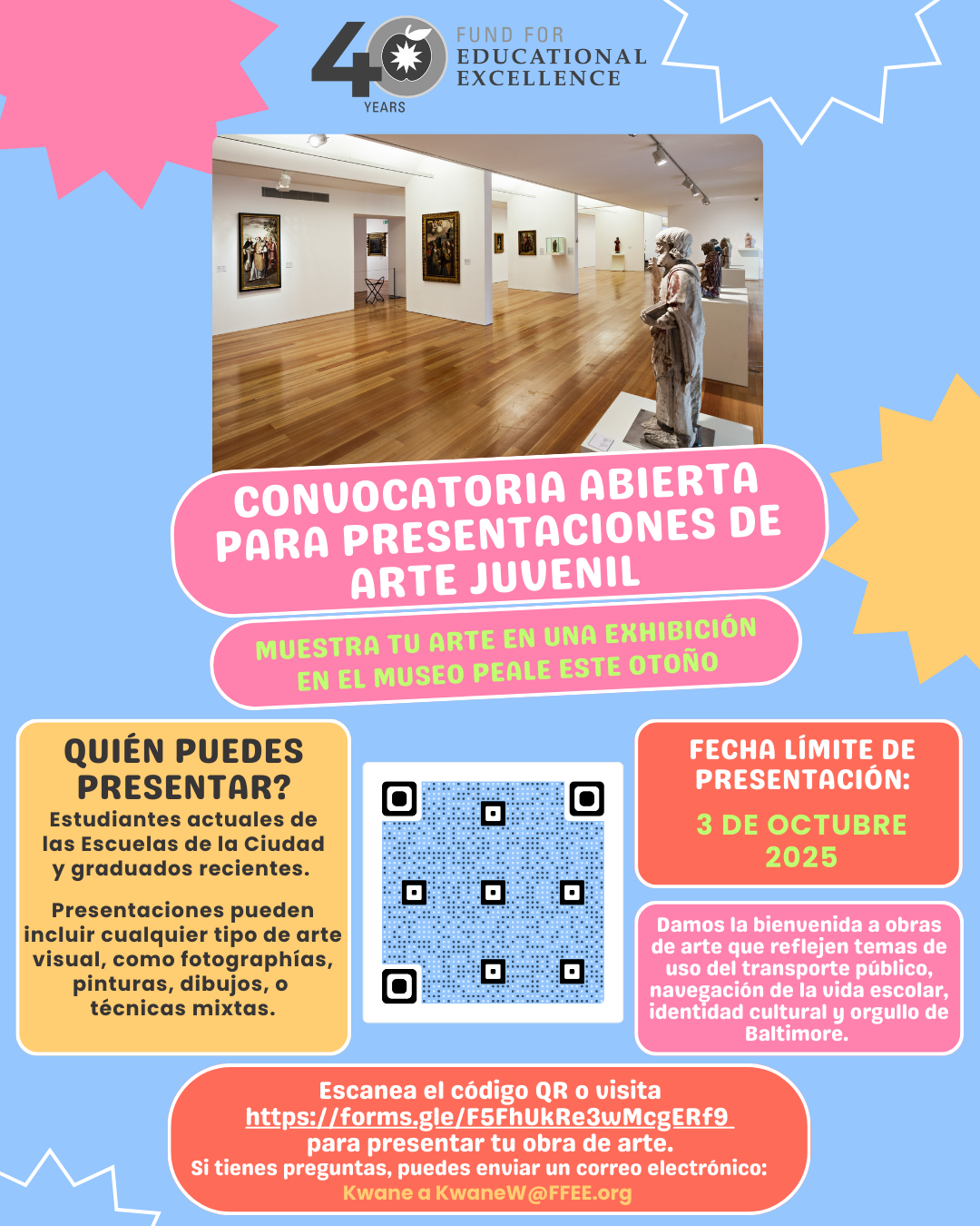 Folleto de la Exposición de Arte Juvenil Fondo para la Excelencia Educativa