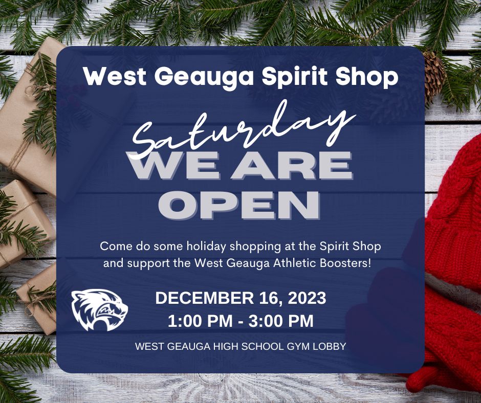 Spirit Shop Open December 16