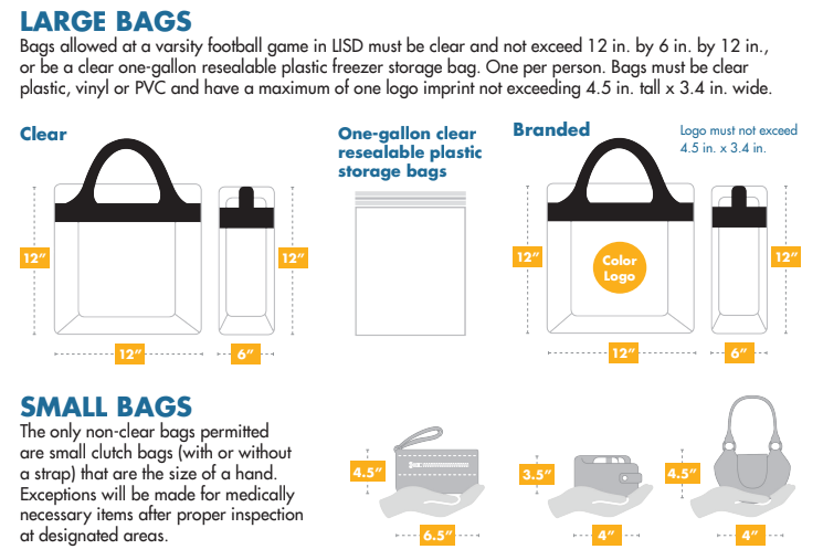 LISD Clear Bag Policy - 9.28.2025