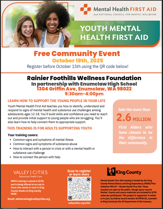 Youth Mental Health First Aid Community Event