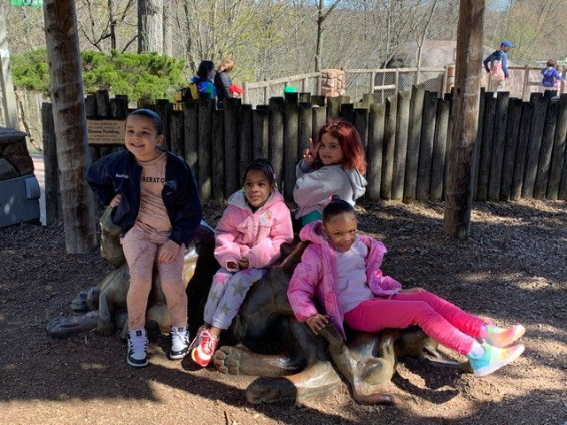 Some of Mrs. Fiorella's students at the zoo