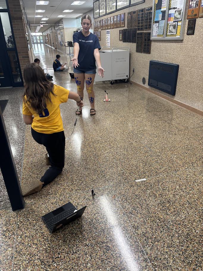 STEM Class - testing their fan cars