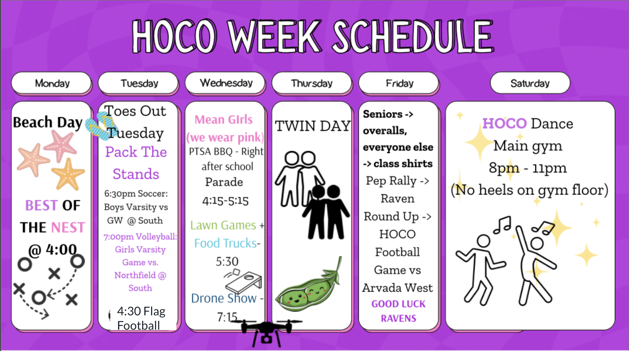 Homecoming Week Schedule