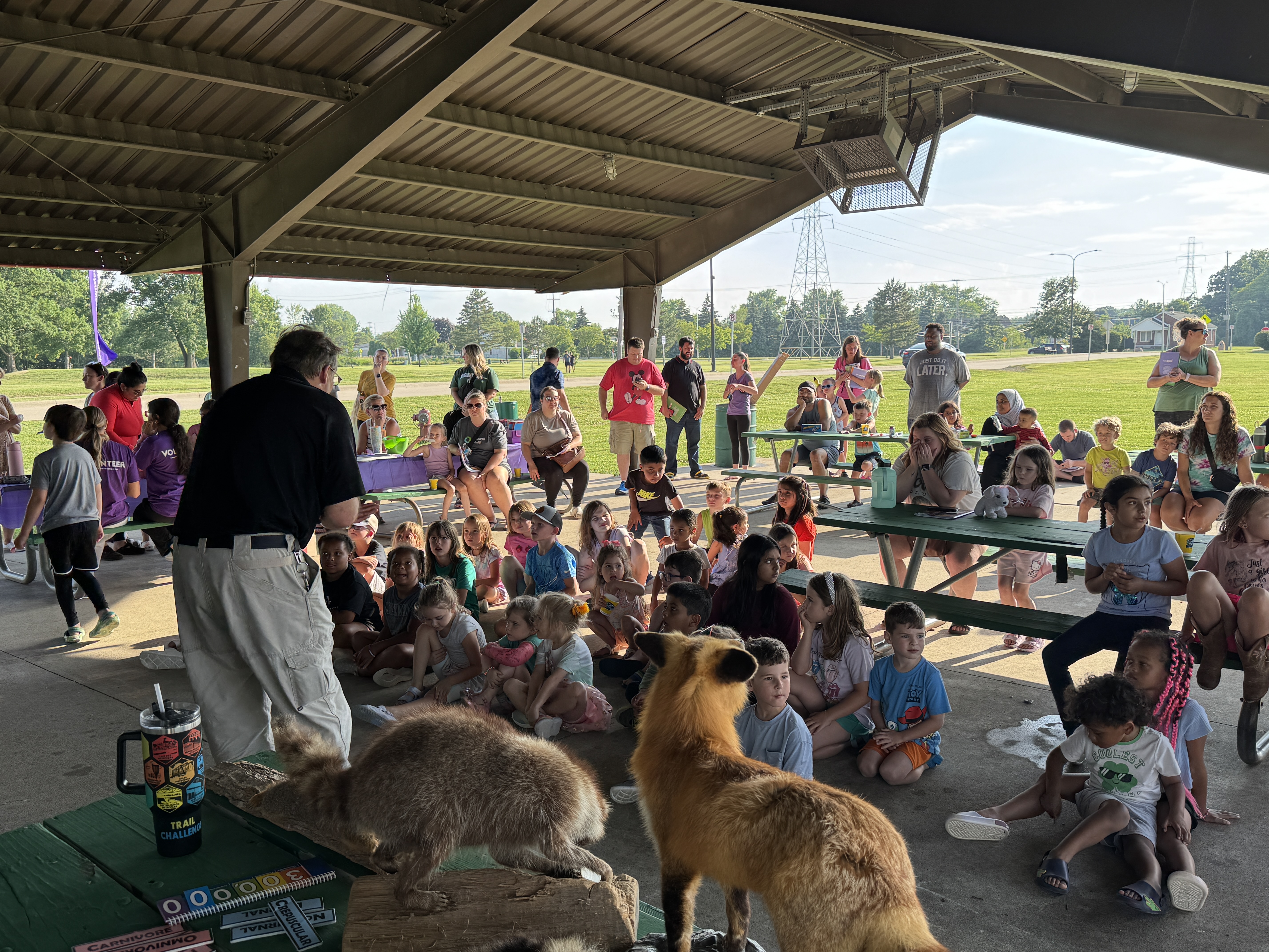 Students learning all about our Michigan Mammals.