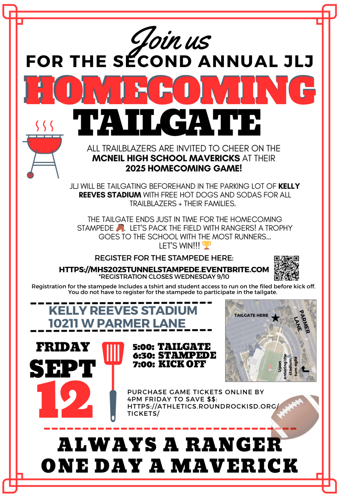 Joe Lee Johnson Elementary School Tailgate Flyer 2