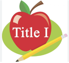 Title 1 with red apple and pencil