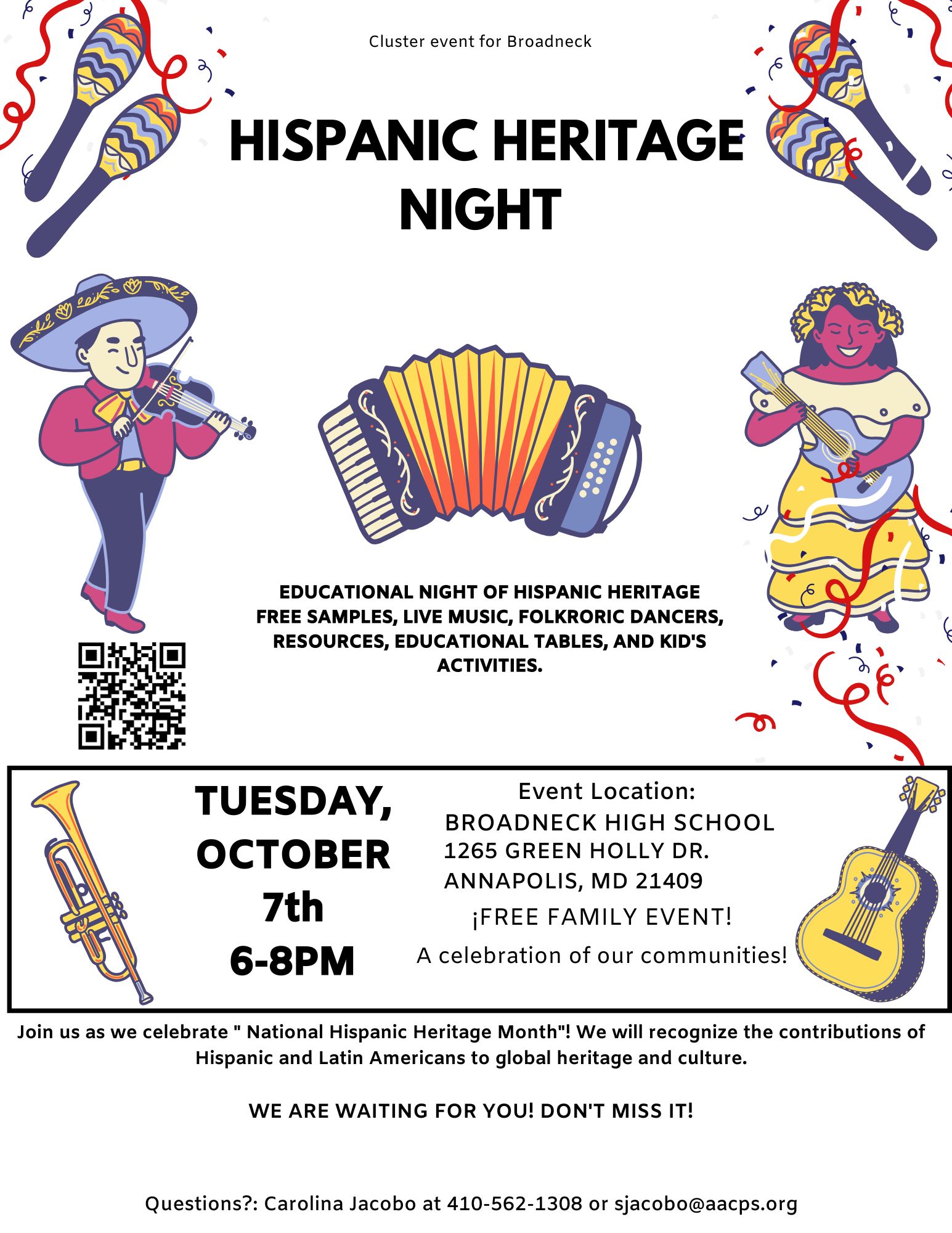 2025 BHS Hispanic Heritage Flyer English