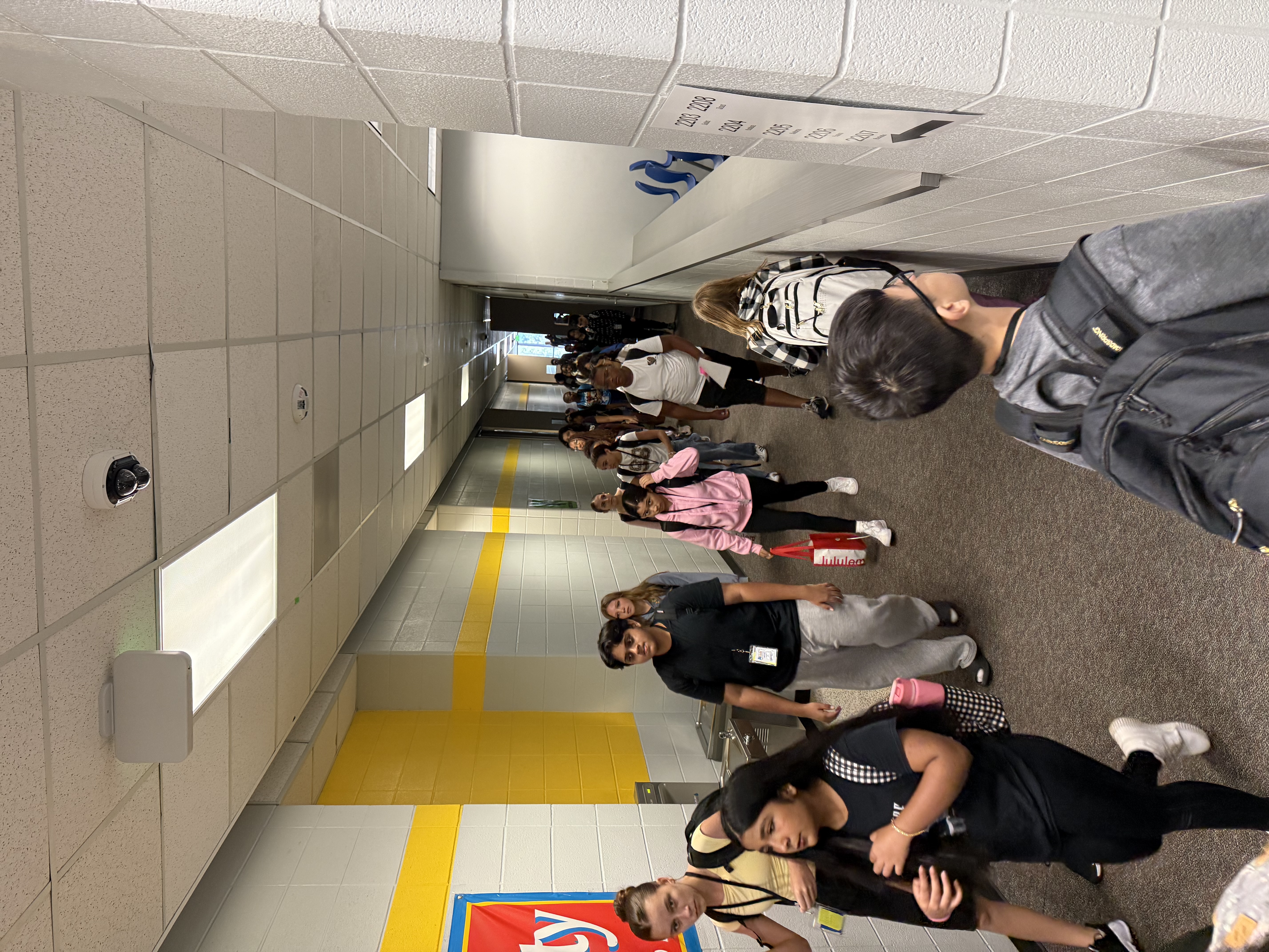 students walking in halls
