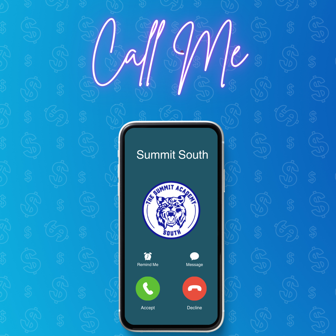 Image of a cell phone and text that reads call me