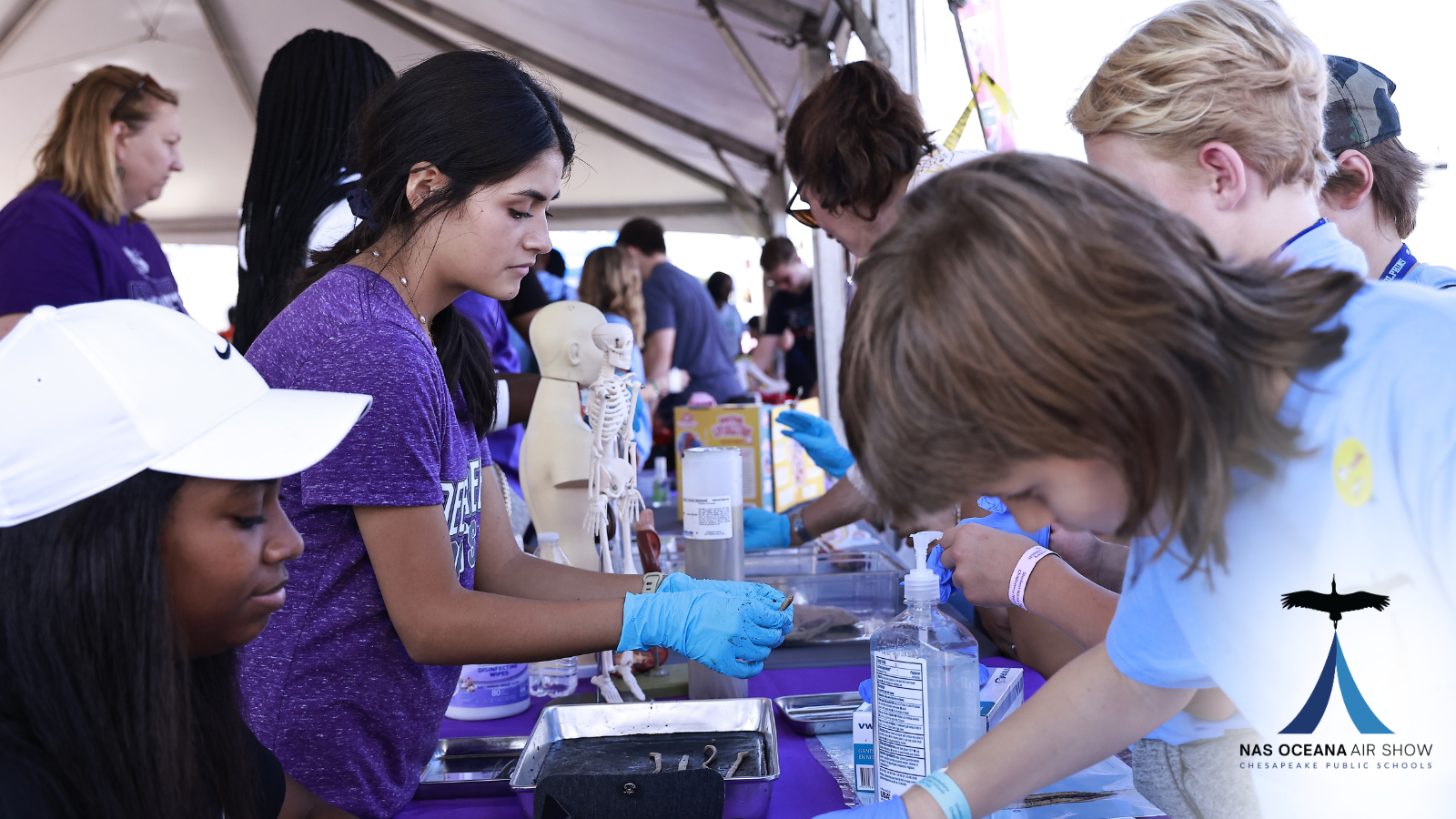 NAS Oceana Air Show Chesapeake Public Schools: Students participating in STEM activities at the air show.