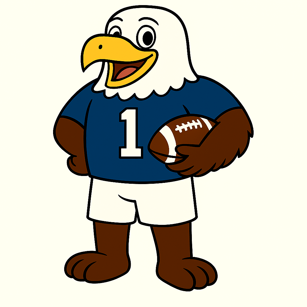 Eagle in football jersey
