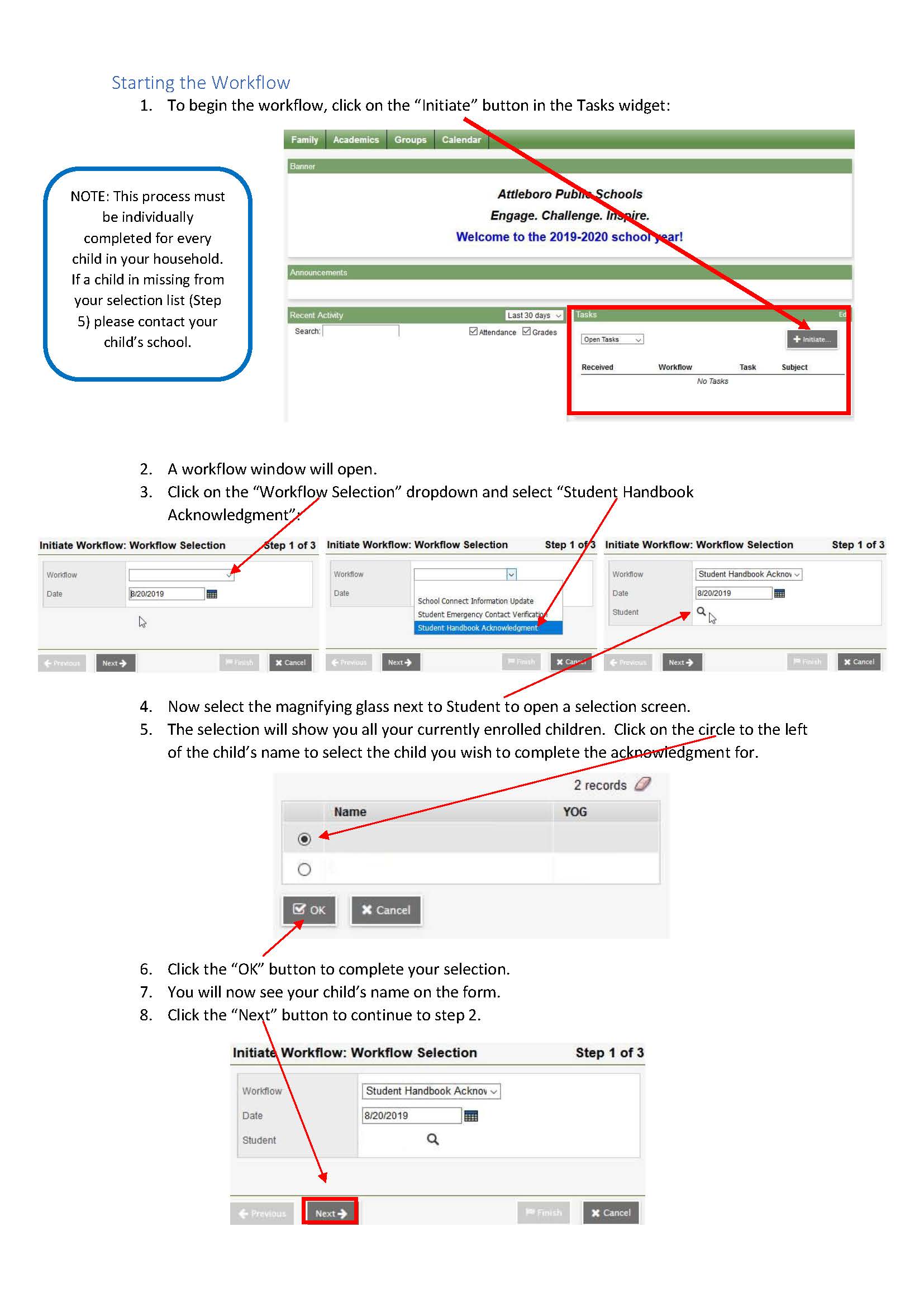 Student Handbook Directions 1