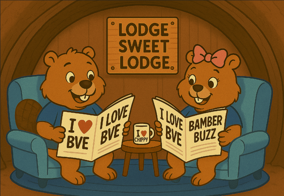 Beavers reading the paper