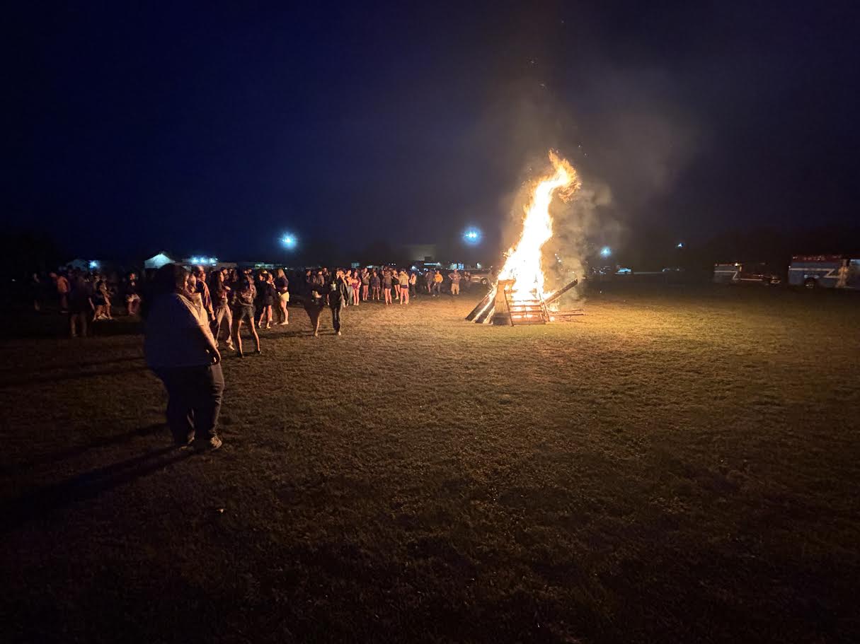 Community Bonfire! - Students enjoying the fire